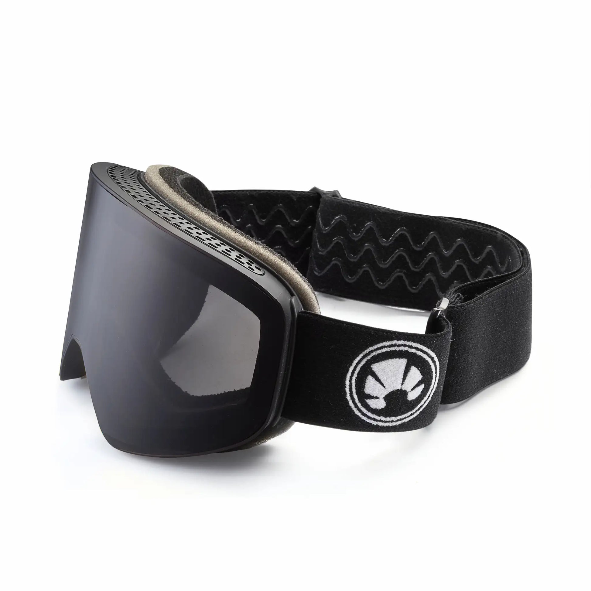 Bakedsnow frameless snowboard goggles with a black lens