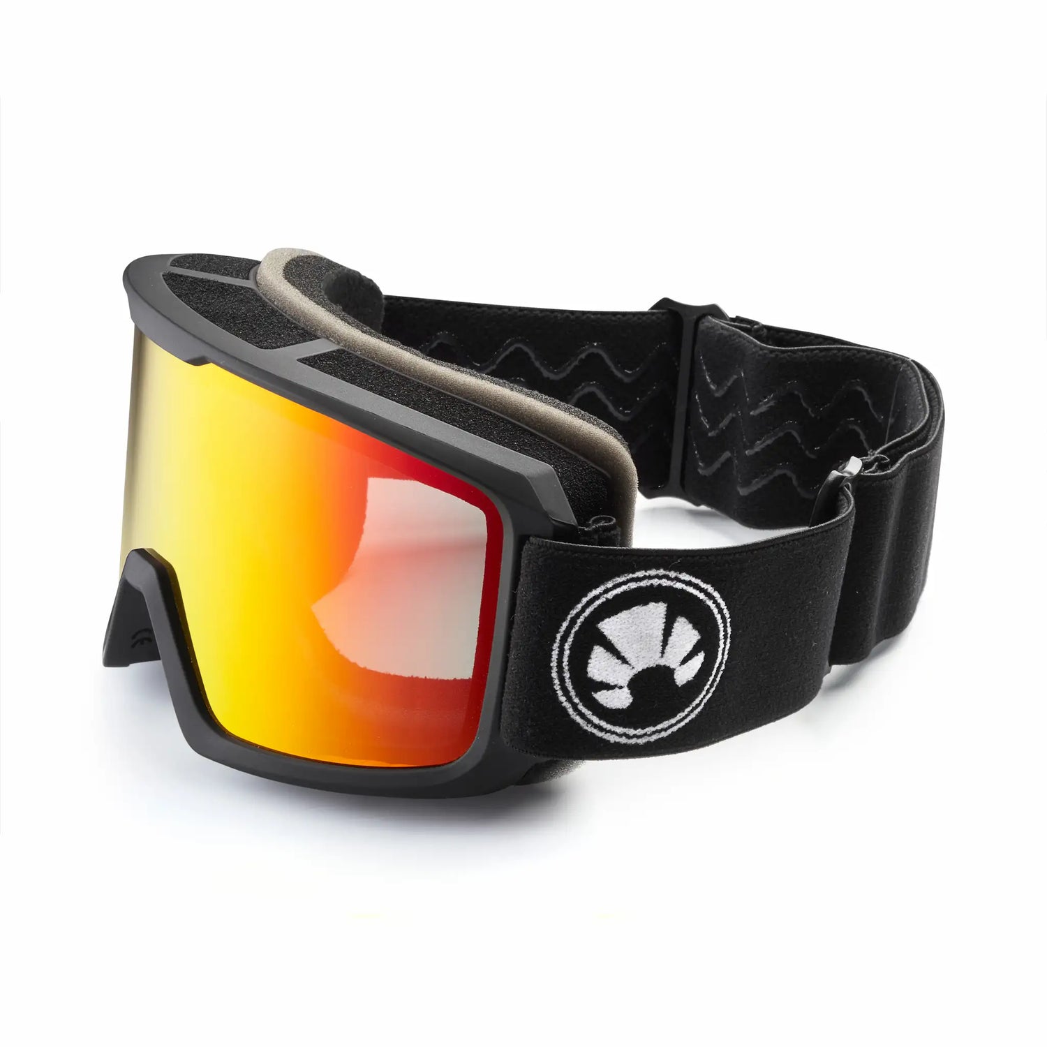bakedsnow framed ski goggles with red lenses